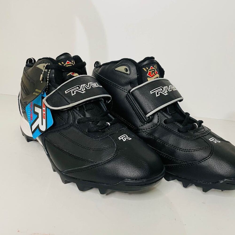Rival Razor Mid Detach Football Cleat Black Size 11.5